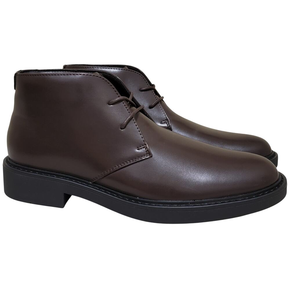 Alfani Men Zane Lace Up Chukka Ankle Boots Size US 9M Brown Faux Leather